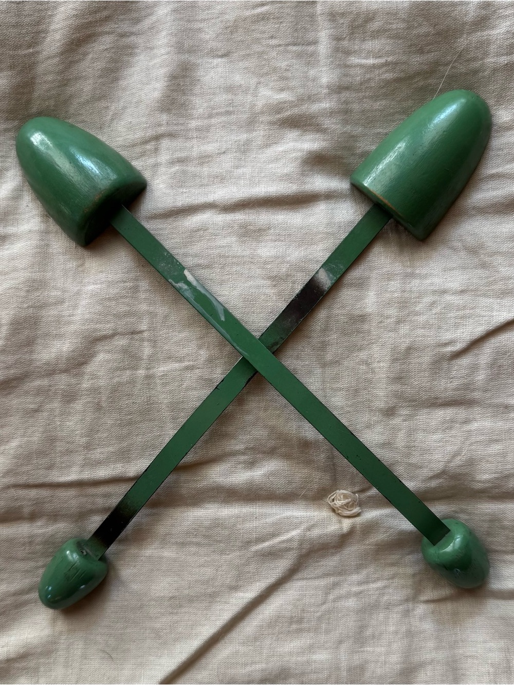 Antique Green Shoe Stretchers - Pair